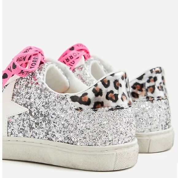 Betsey Johnson - Silver Glitter Distressed Sneaker - Picture 3 of 7